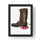 Vertical Framed Poster - Love over Fear Booths Design