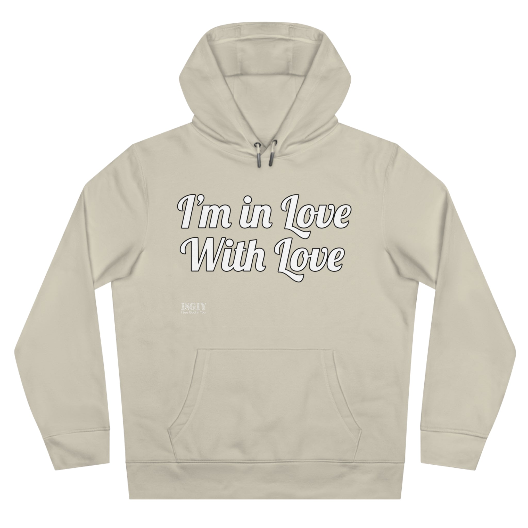 King Hooded Sweatshirt.....I'm in Love With Love....Whi