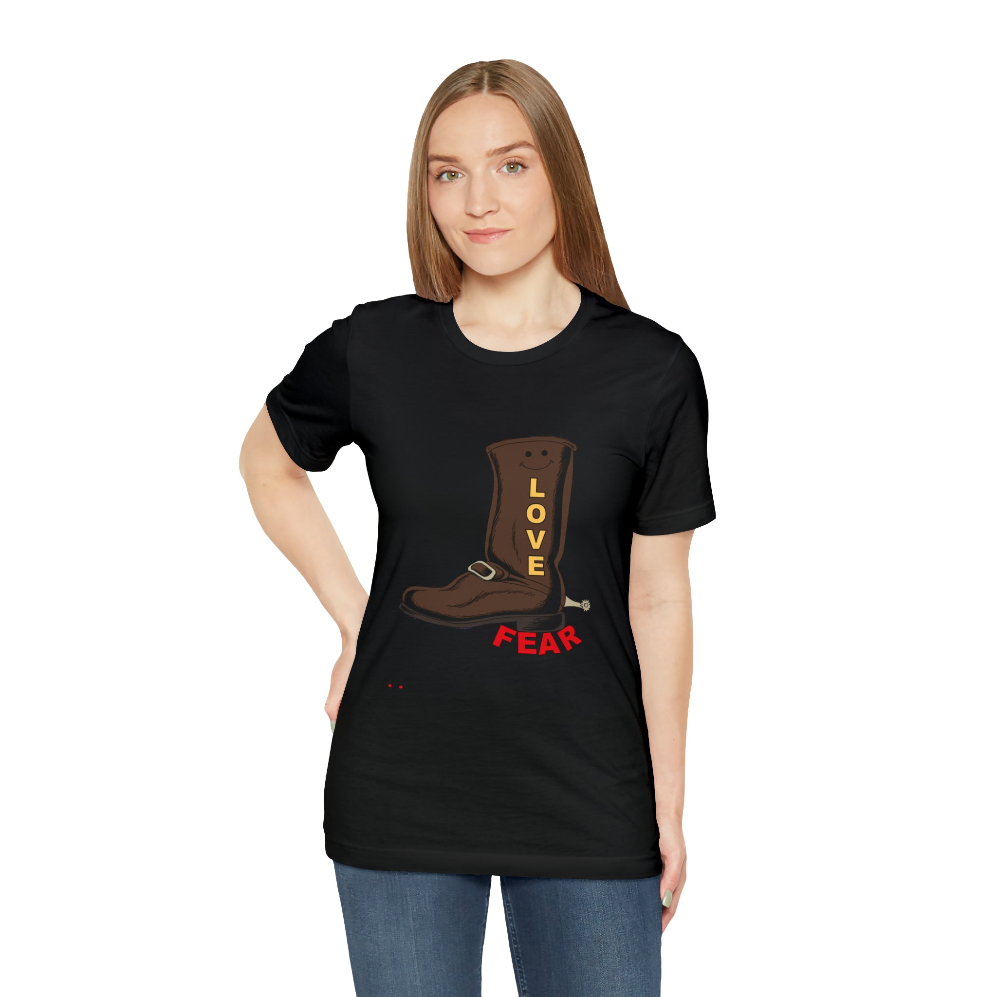 Unisex Jersey Short Sleeve Tee. Love Over Fear
