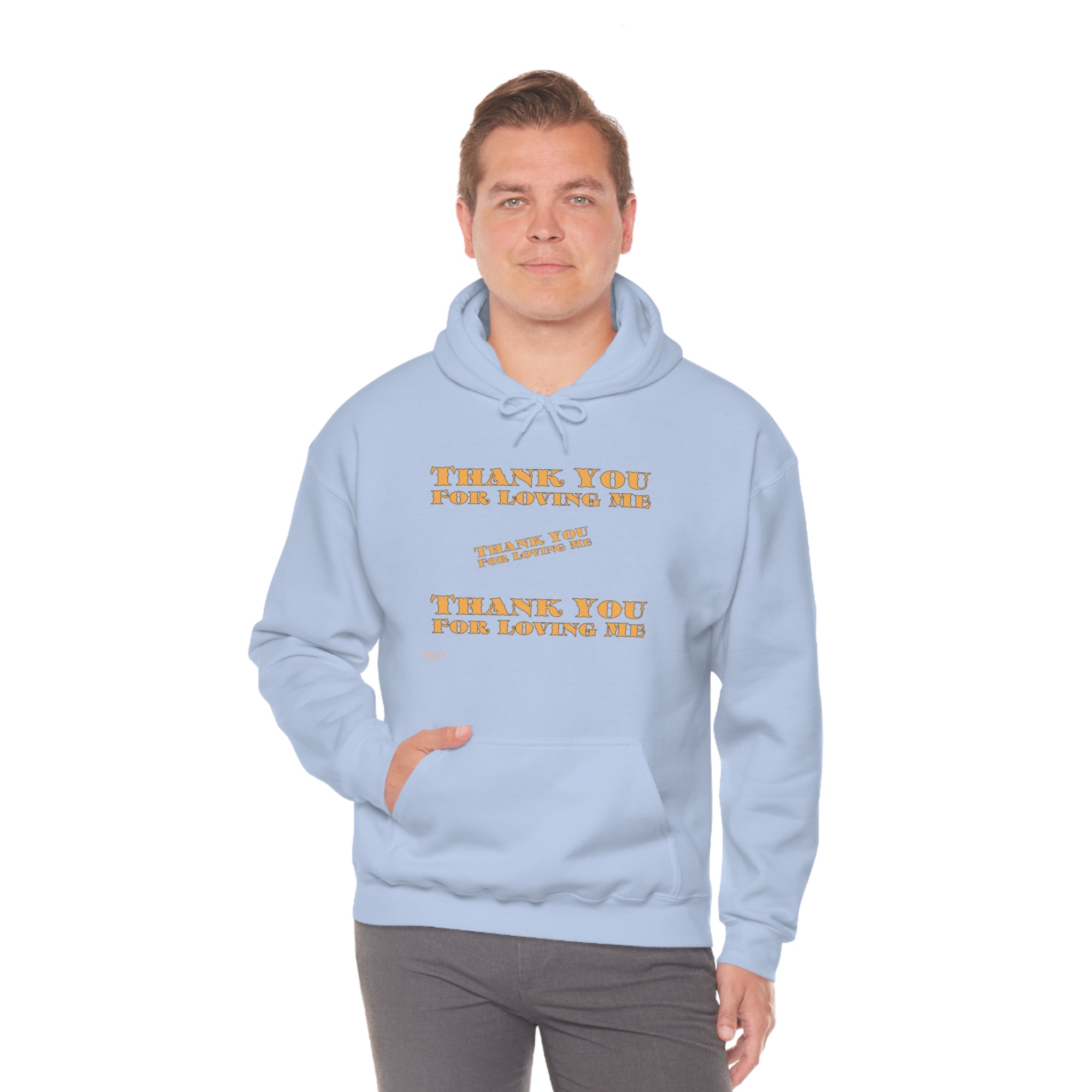 Unisex Heavy Blend Hooded Sweatshirt...Thank You For Loving Me...Yel
