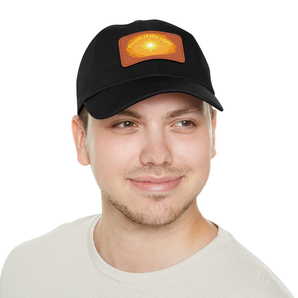 Dad Hat with Leather Patch. People Of The Light