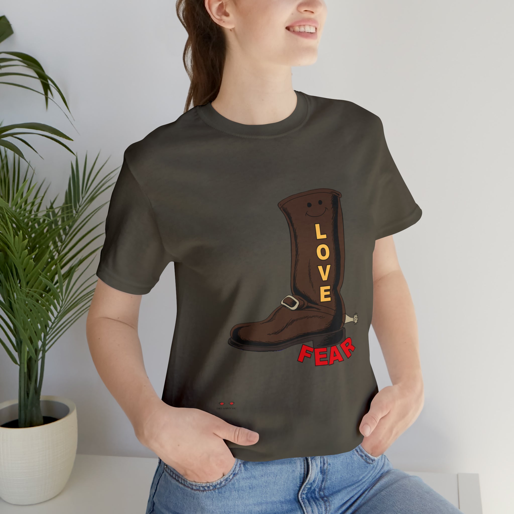 Unisex Jersey Short Sleeve Tee. Love Over Fear