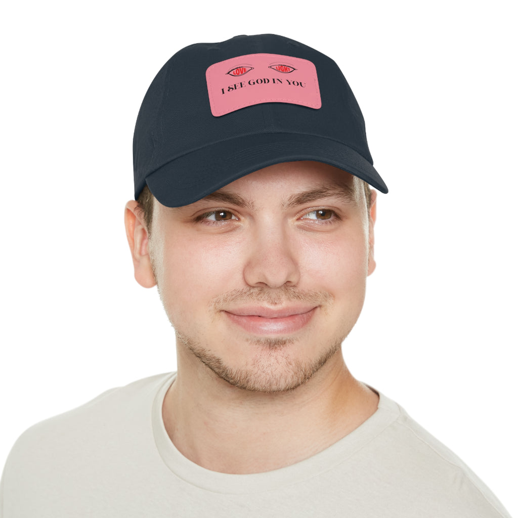 Dad Hat with Leather Patch. I See God In You