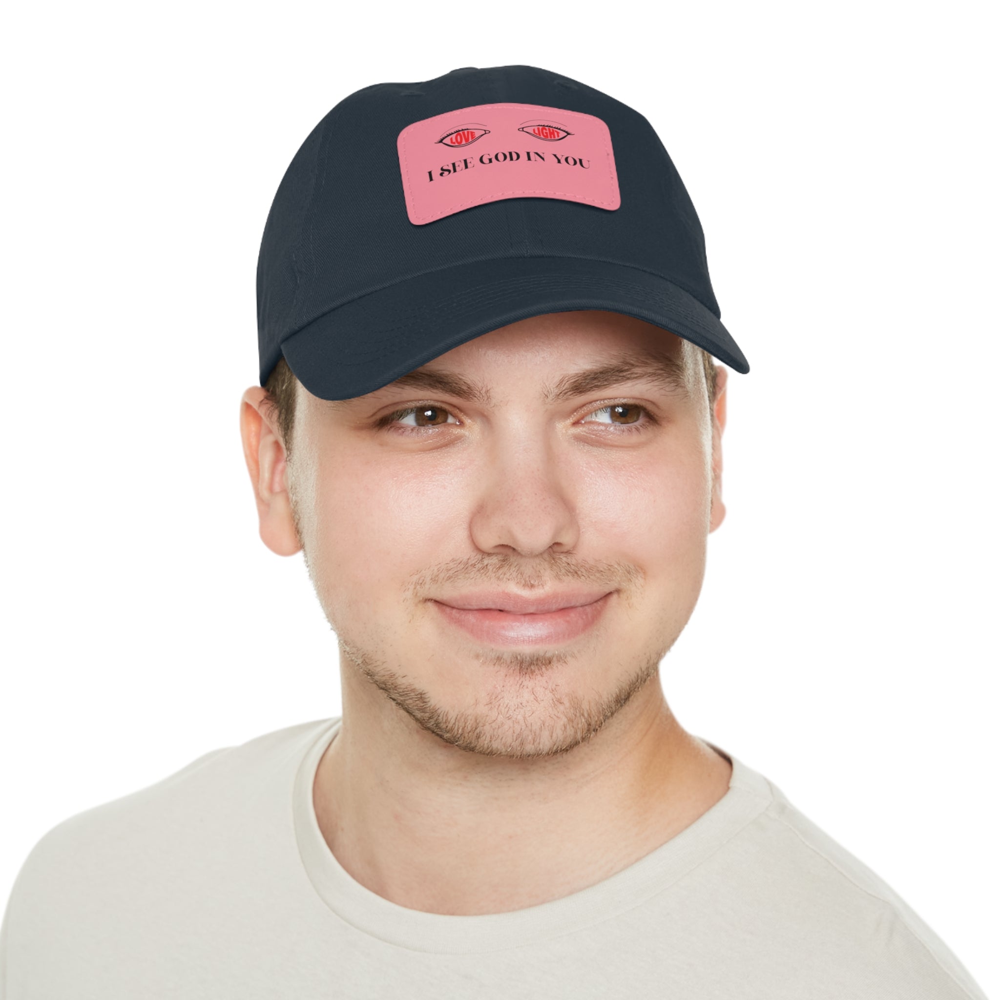 Dad Hat with Leather Patch. I See God In You
