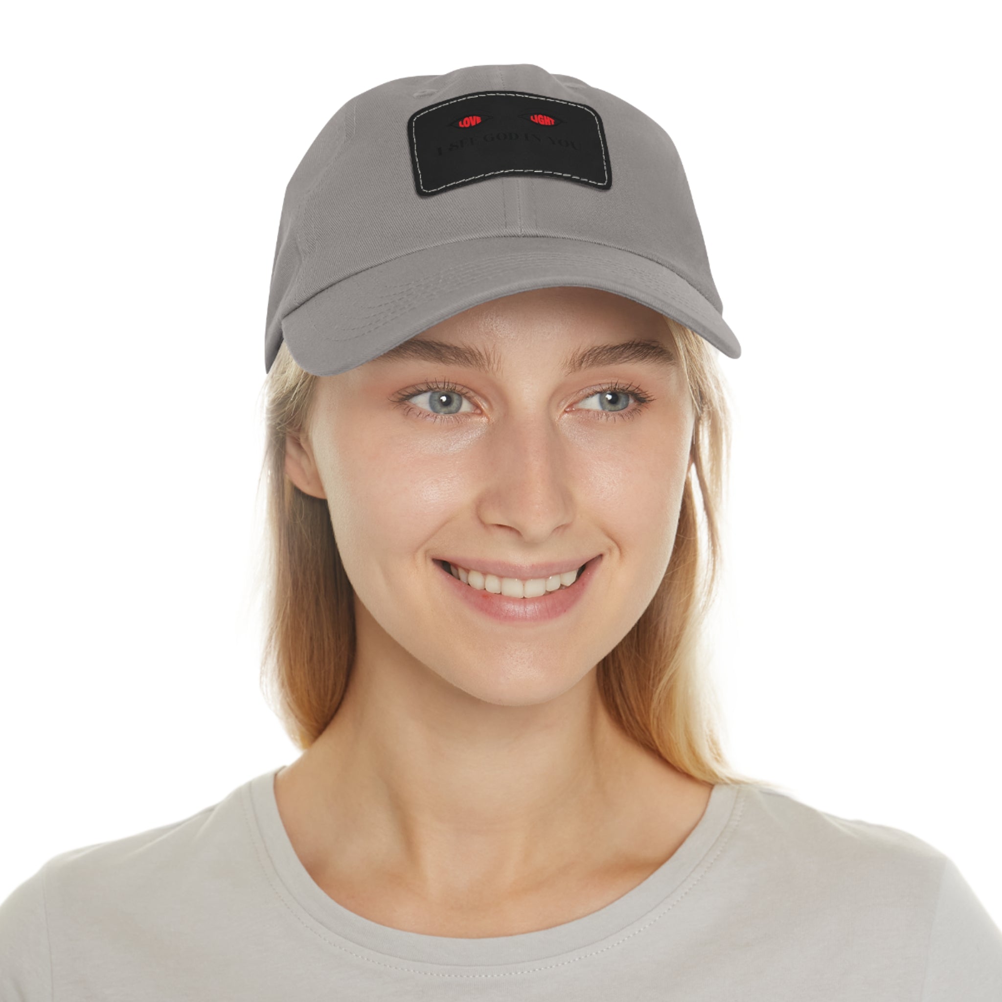 Dad Hat with Leather Patch. I See God In You