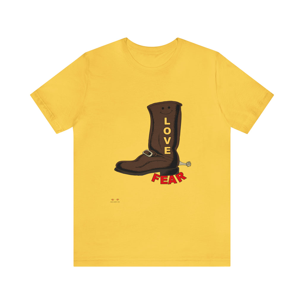 Unisex Jersey Short Sleeve Tee. Love Over Fear