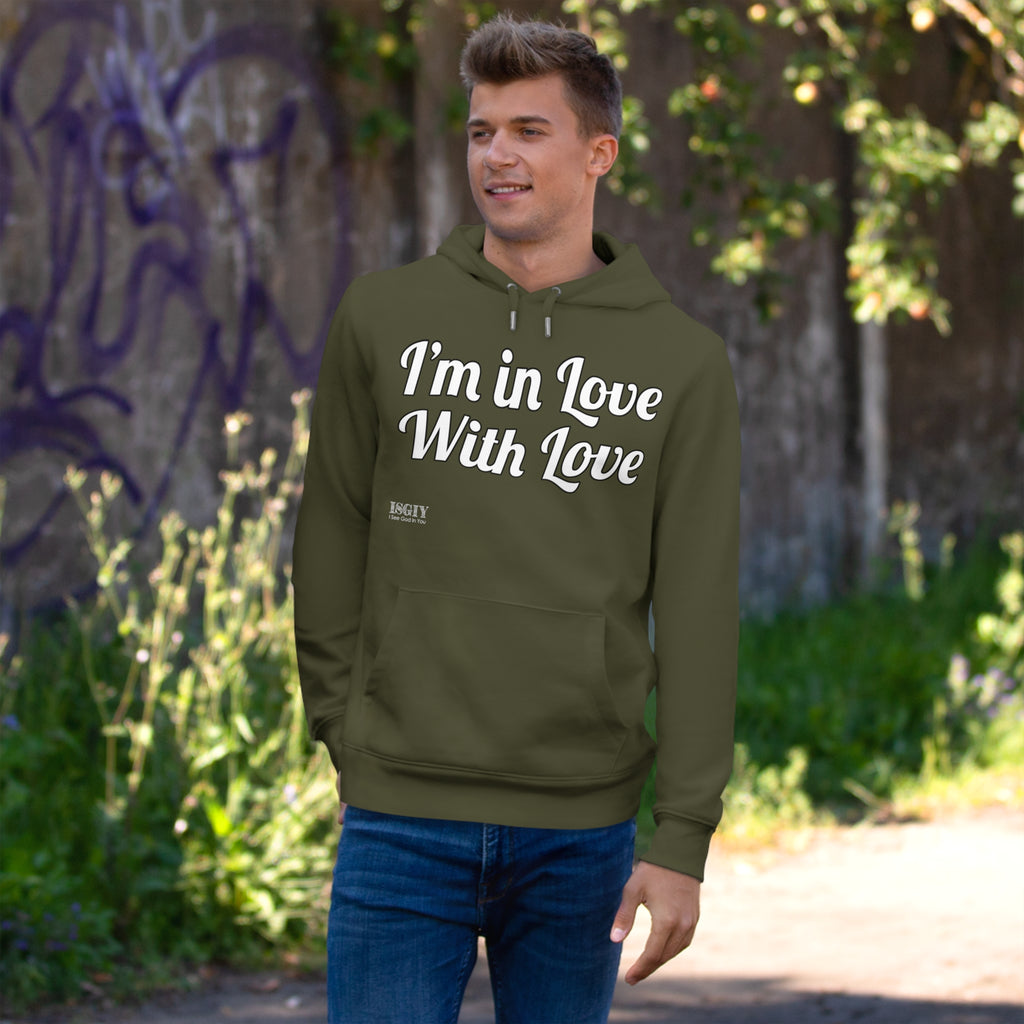 King Hooded Sweatshirt.....I'm in Love With Love....Whi