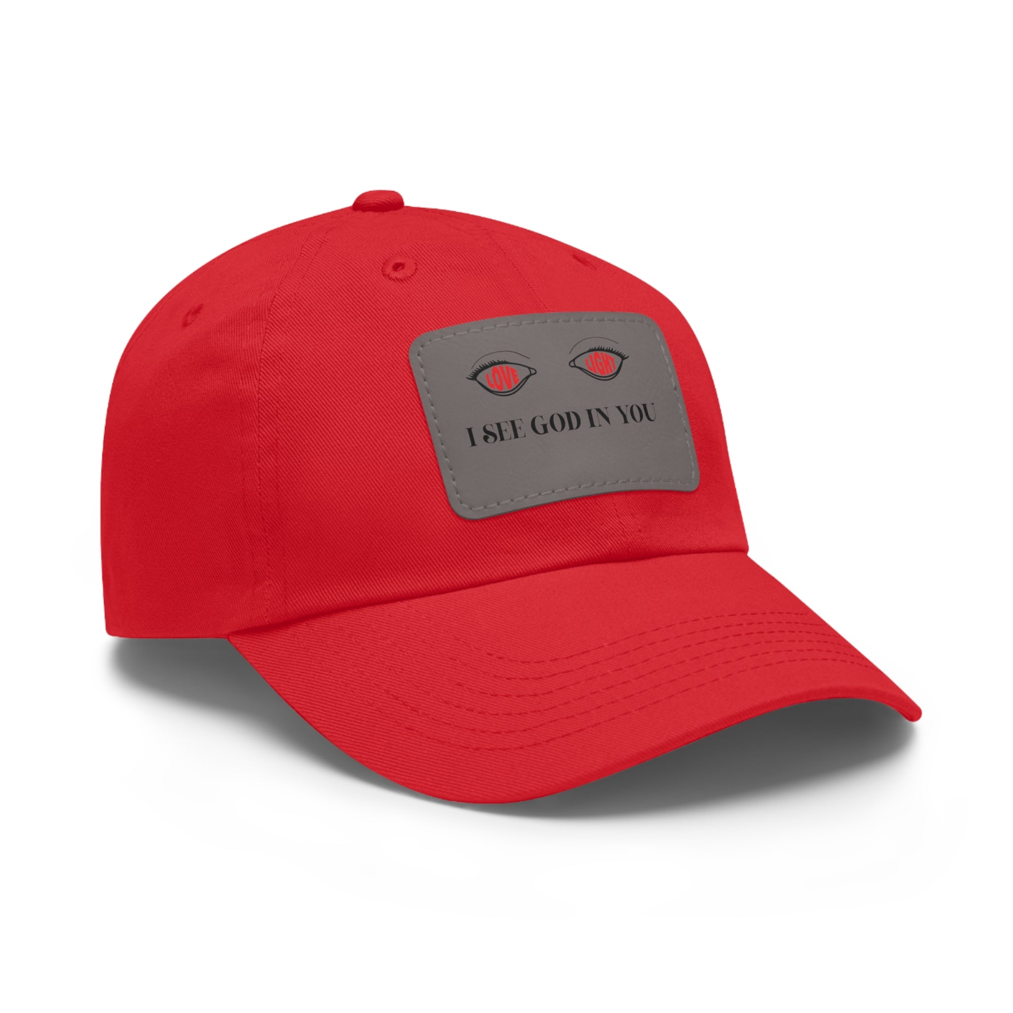 Dad Hat with Leather Patch. I See God In You