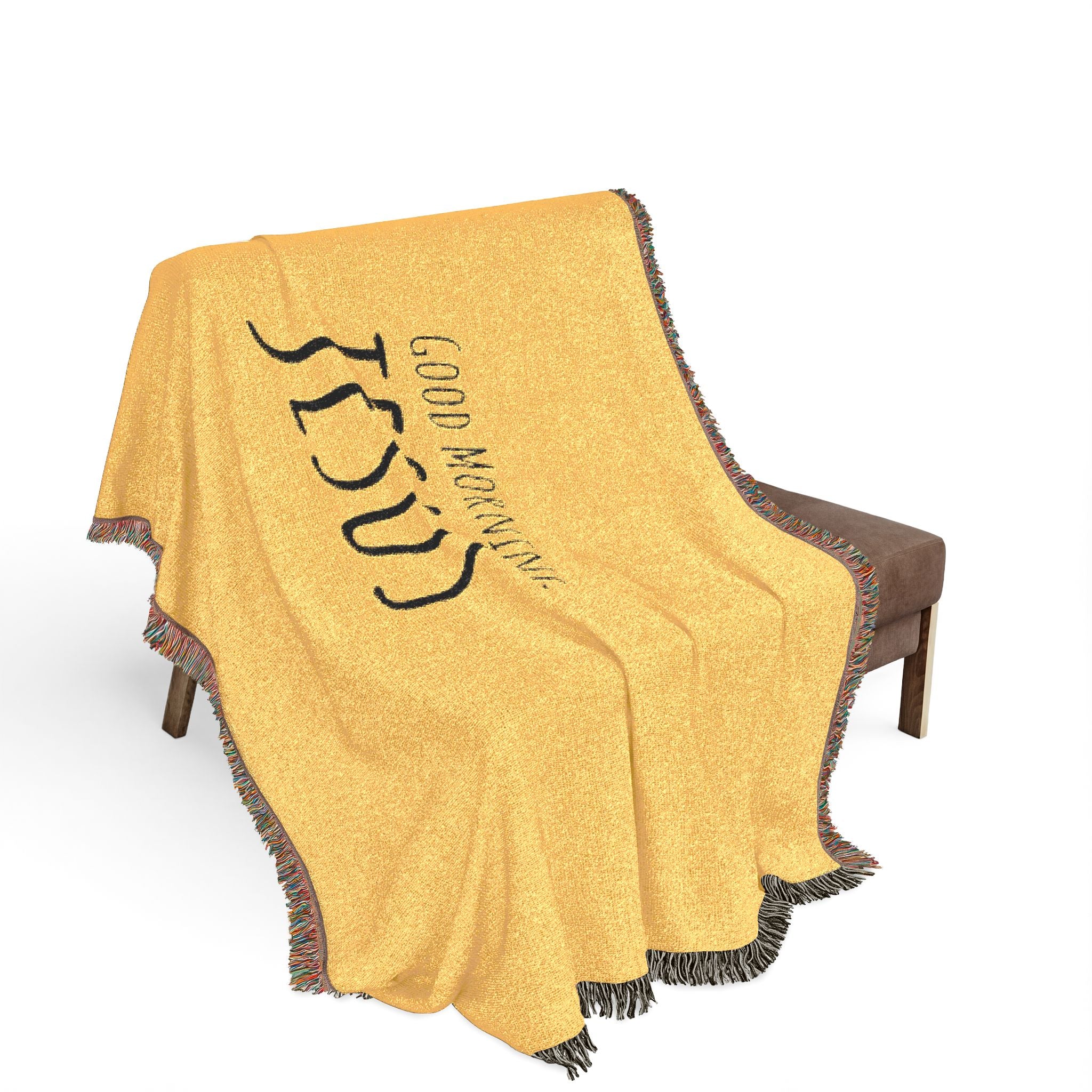 Woven Blanket — 'Good Morning Jesus' Inspirational Throw
