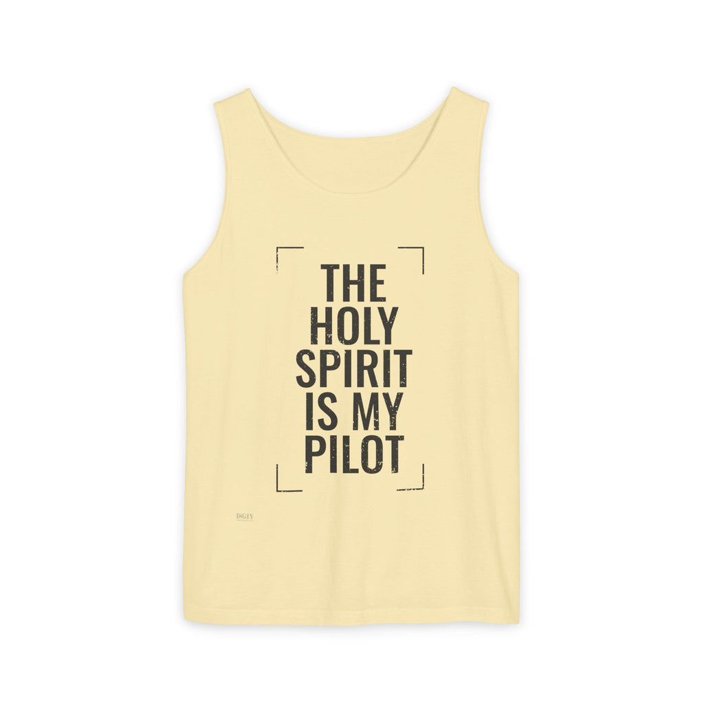 Holy Spirit Is My Pilot Tank Top — Christian Faith Graphic Tank
