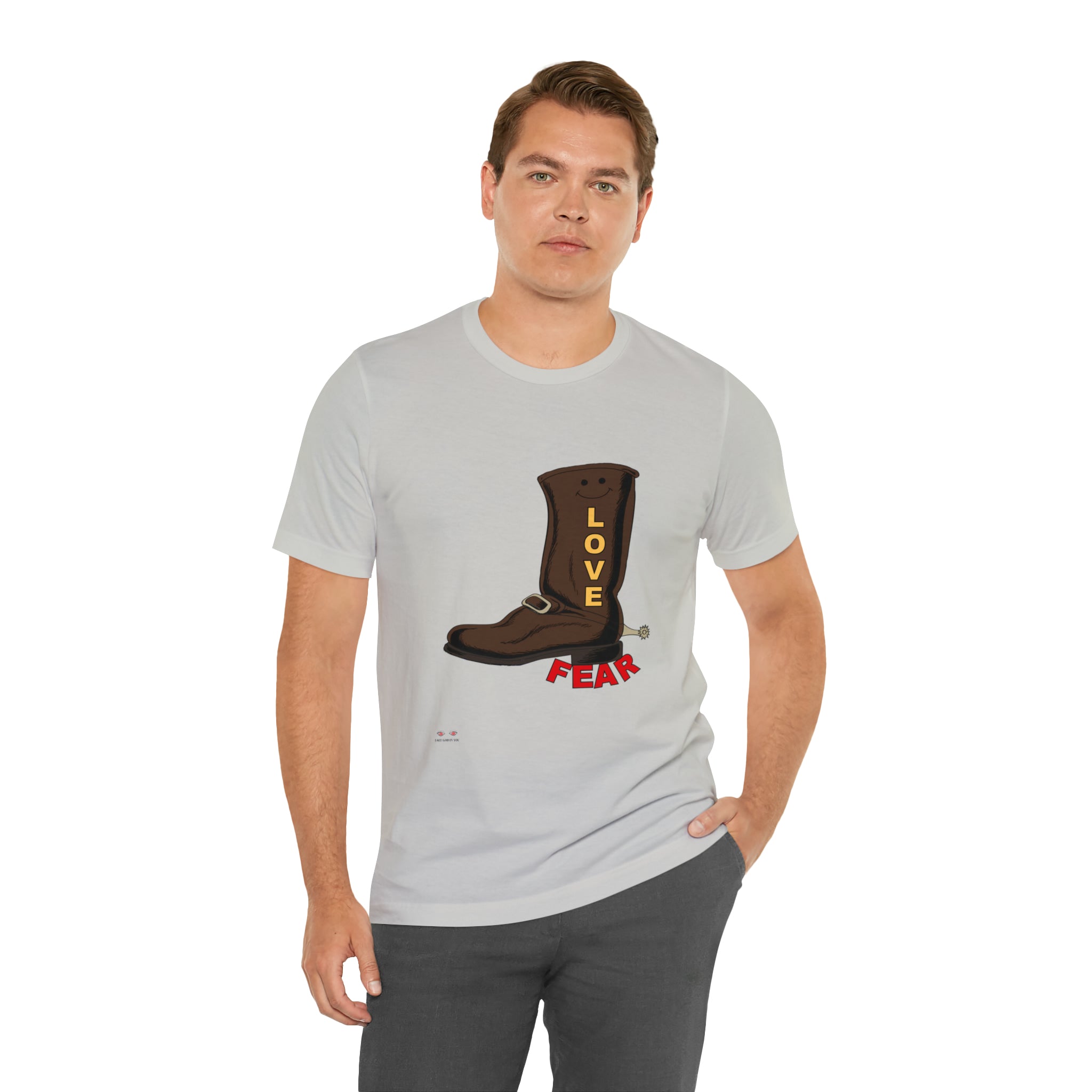 Unisex Jersey Short Sleeve Tee. Love Over Fear