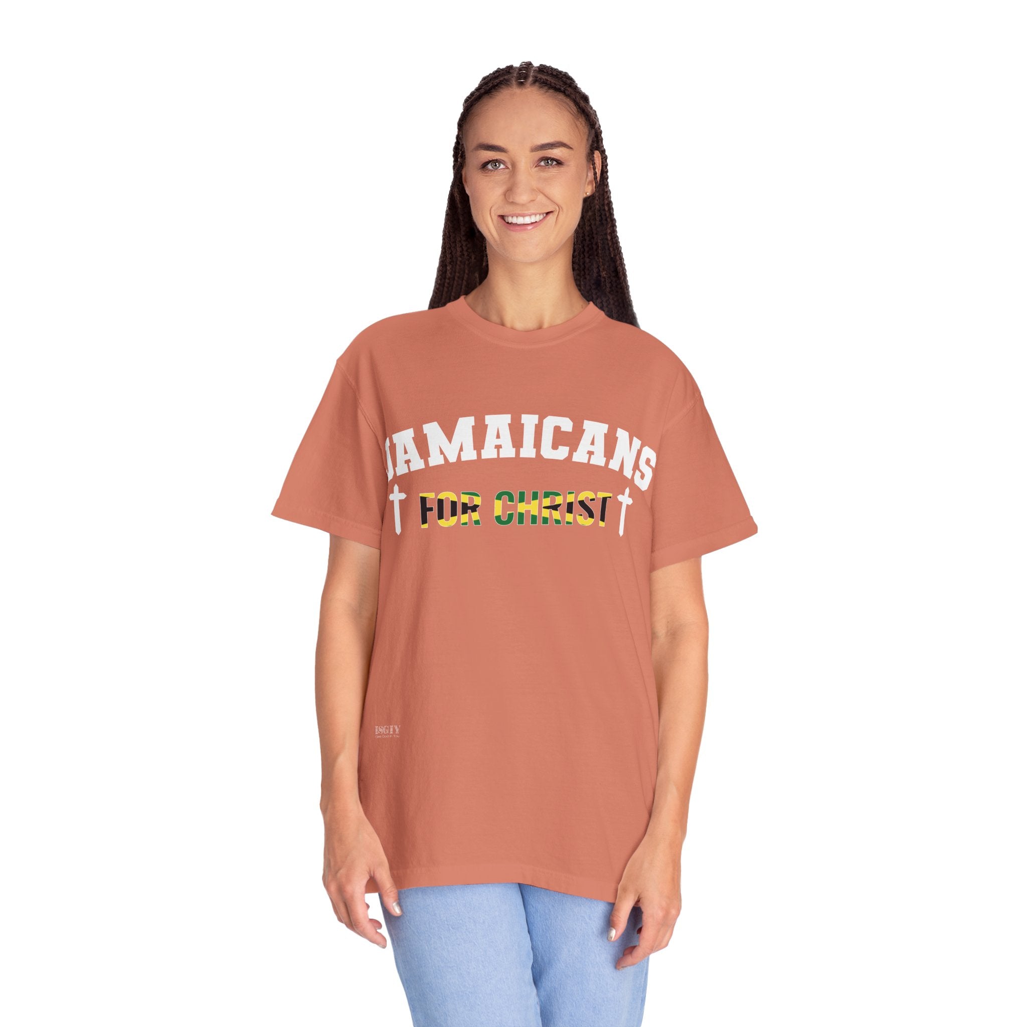 Jamaicans for Christ T-Shirt — Faith & Island Pride Garment-Dyed Tee