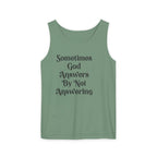 Sometimes God Answers By Not Answering Christian Tank Top