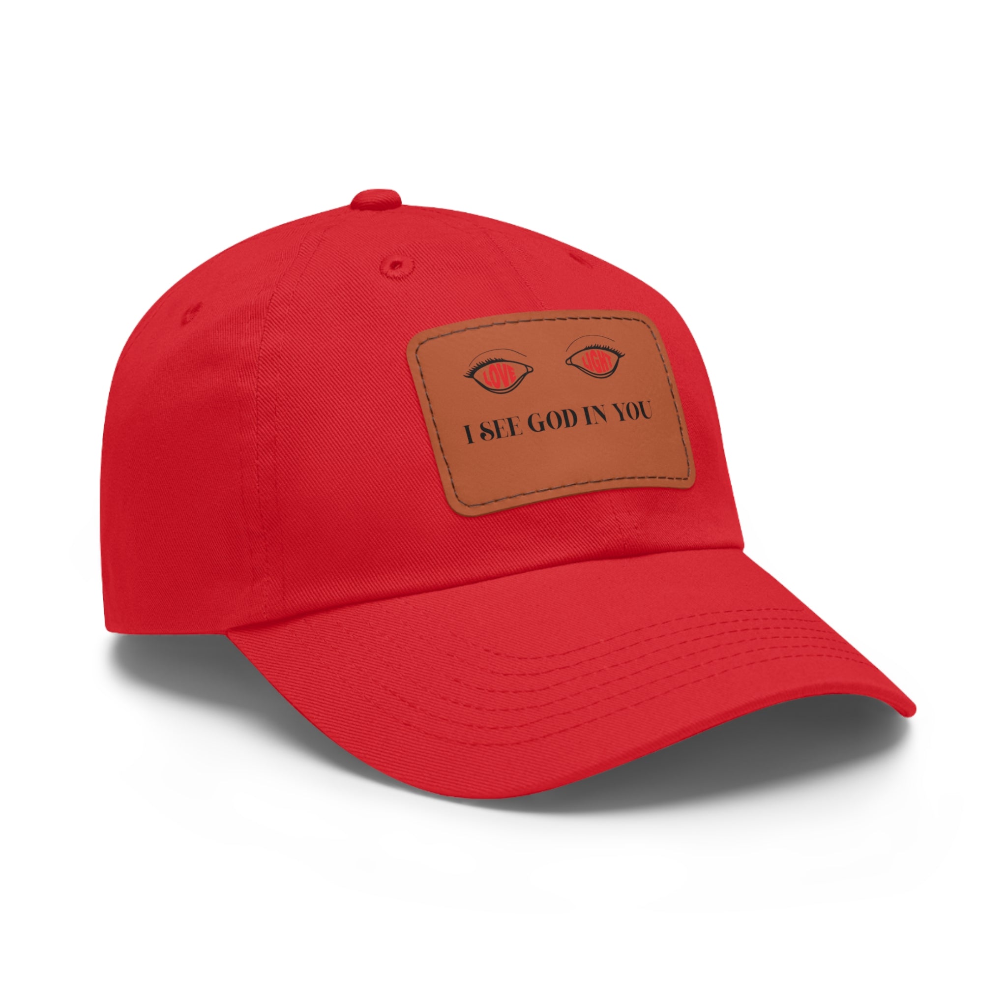 Dad Hat with Leather Patch. I See God In You