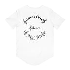 Men's Jersey Curved Hem Tee...Sometimes My Music Is Silence