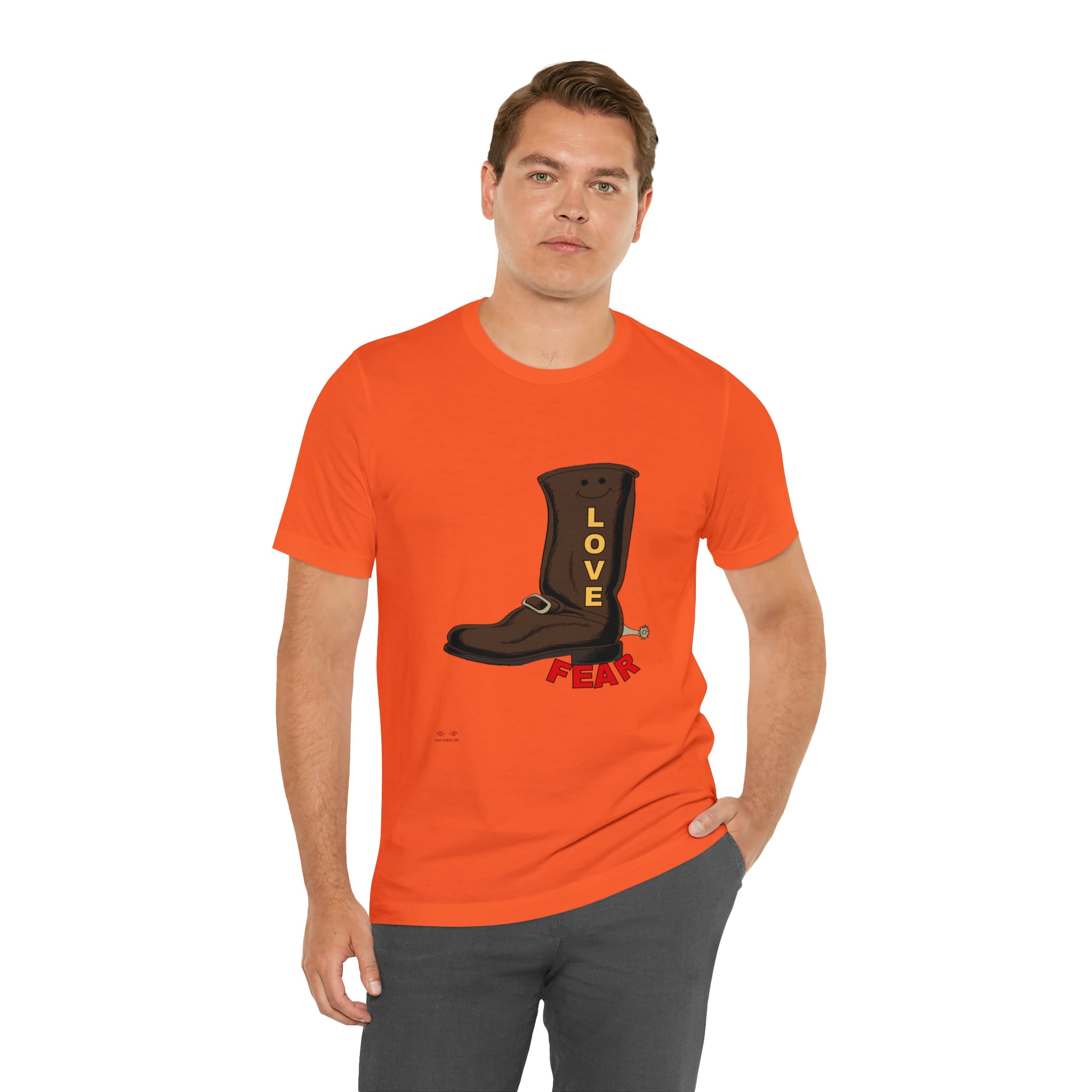 Unisex Jersey Short Sleeve Tee. Love Over Fear