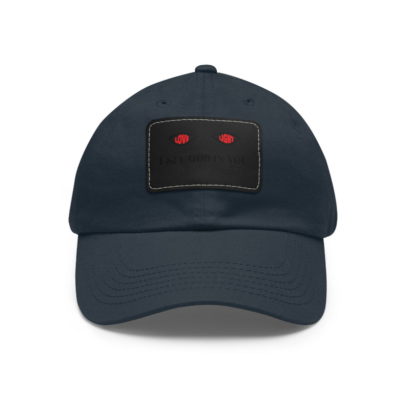 Dad Hat with Leather Patch. I See God In You