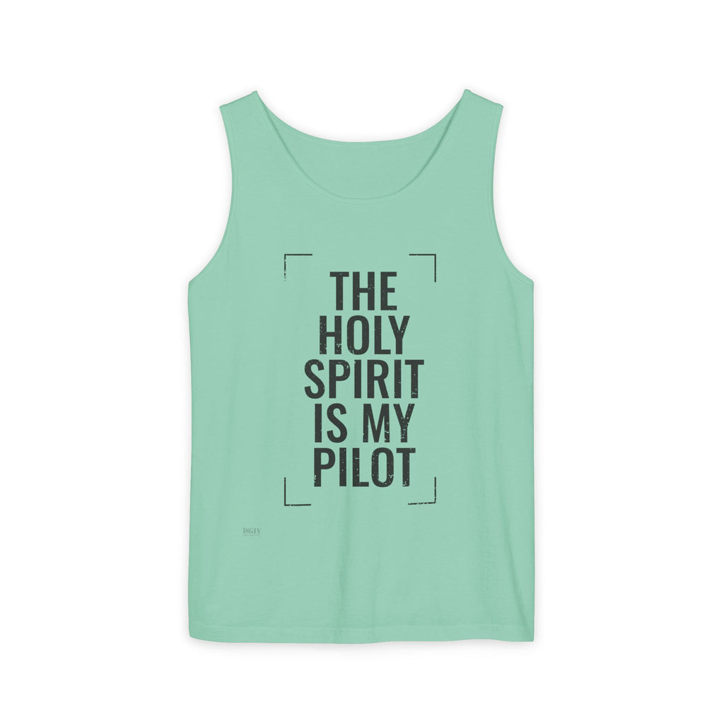 Holy Spirit Is My Pilot Tank Top — Christian Faith Graphic Tank