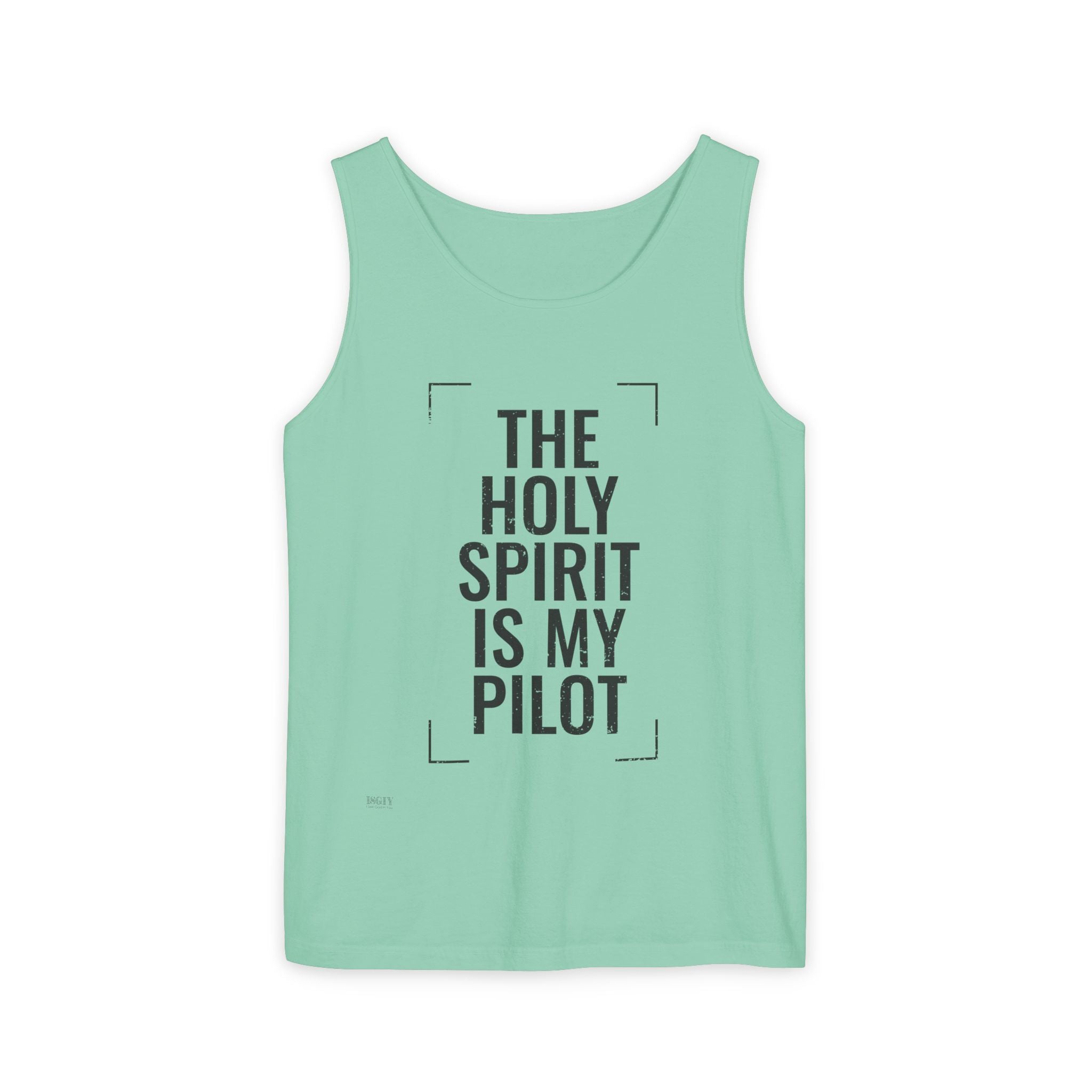 Holy Spirit Is My Pilot Tank Top — Christian Faith Graphic Tank