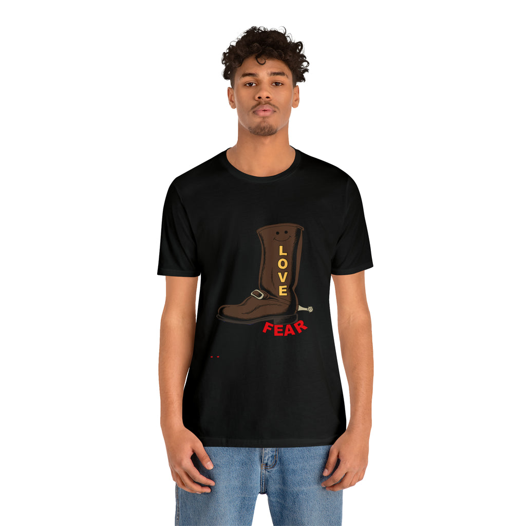 Unisex Jersey Short Sleeve Tee. Love Over Fear