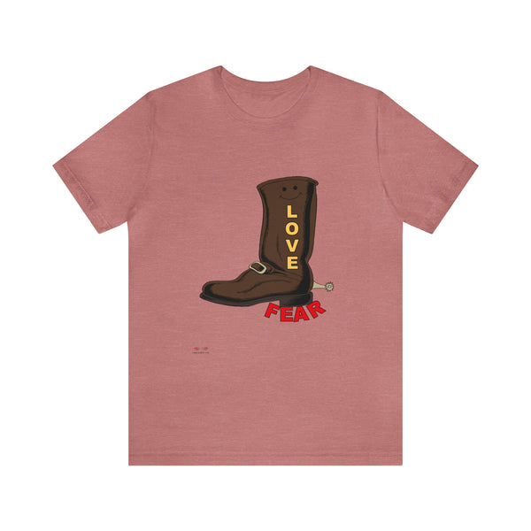 Unisex Jersey Short Sleeve Tee. Love Over Fear