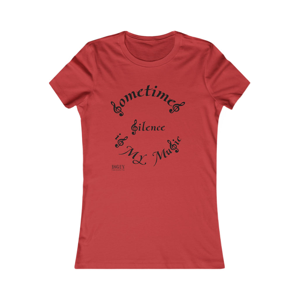 Music-themed Tee for Women - Silence Is My Music Women's Tee