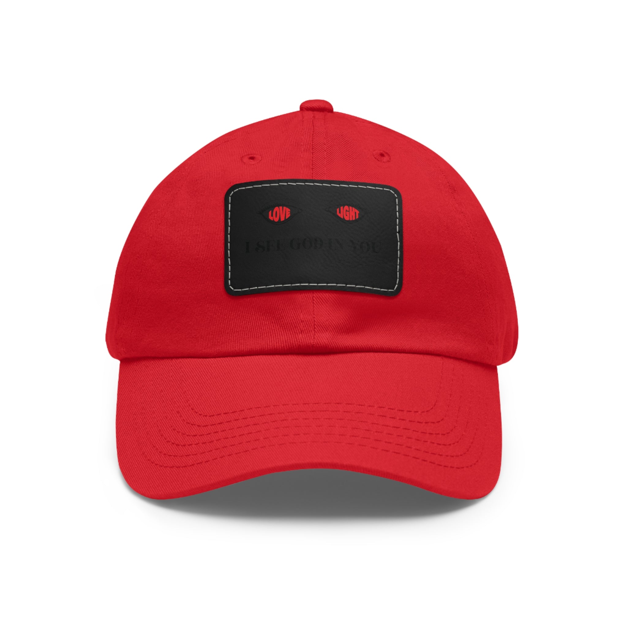 Dad Hat with Leather Patch. I See God In You