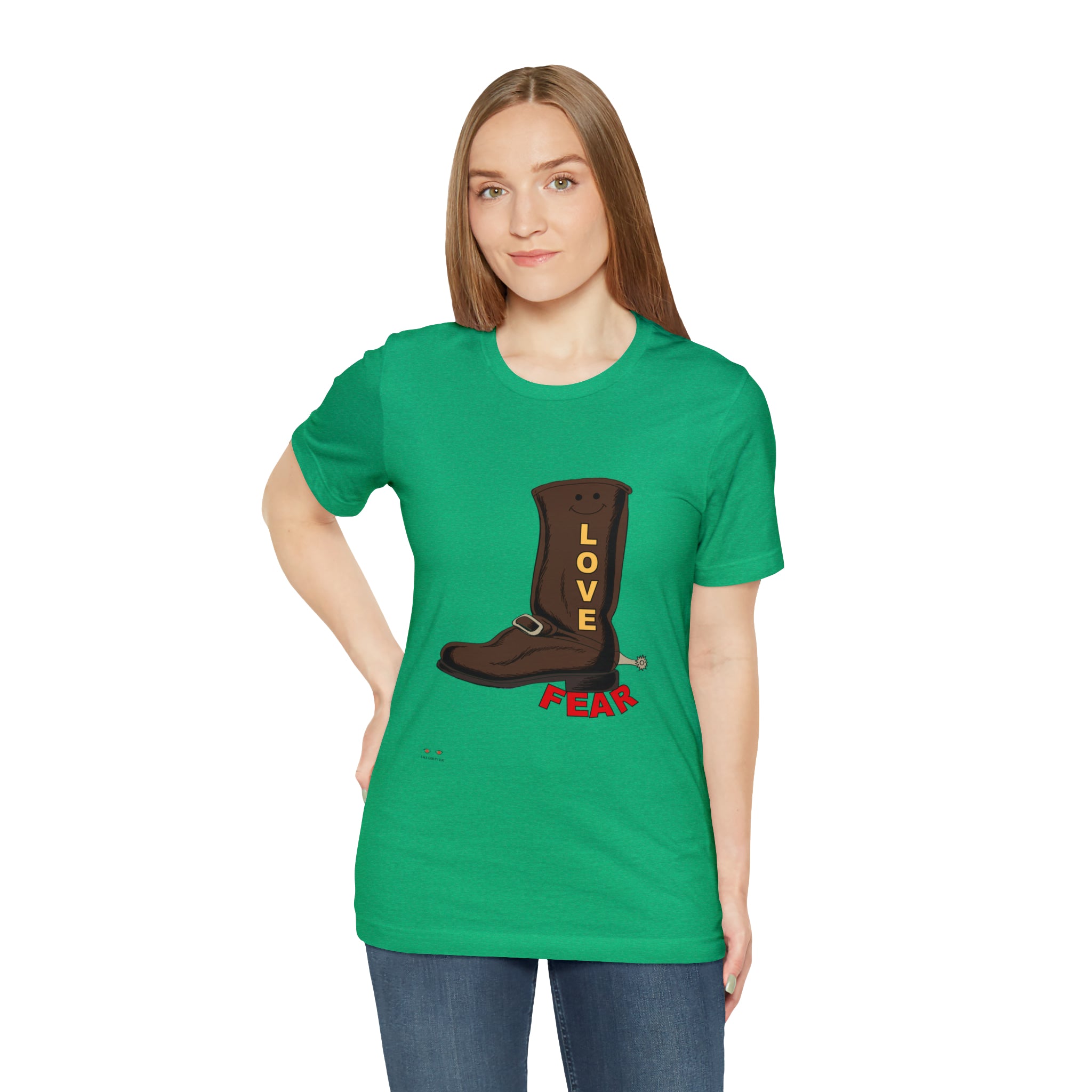 Unisex Jersey Short Sleeve Tee. Love Over Fear