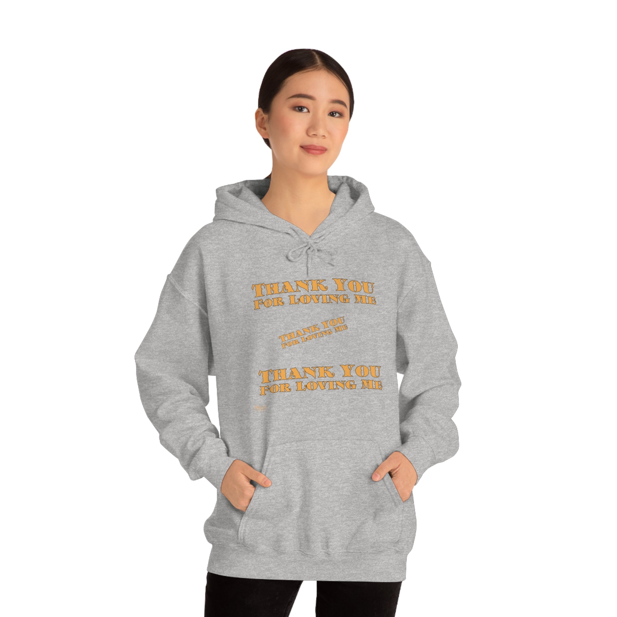 Unisex Heavy Blend Hooded Sweatshirt...Thank You For Loving Me...Yel