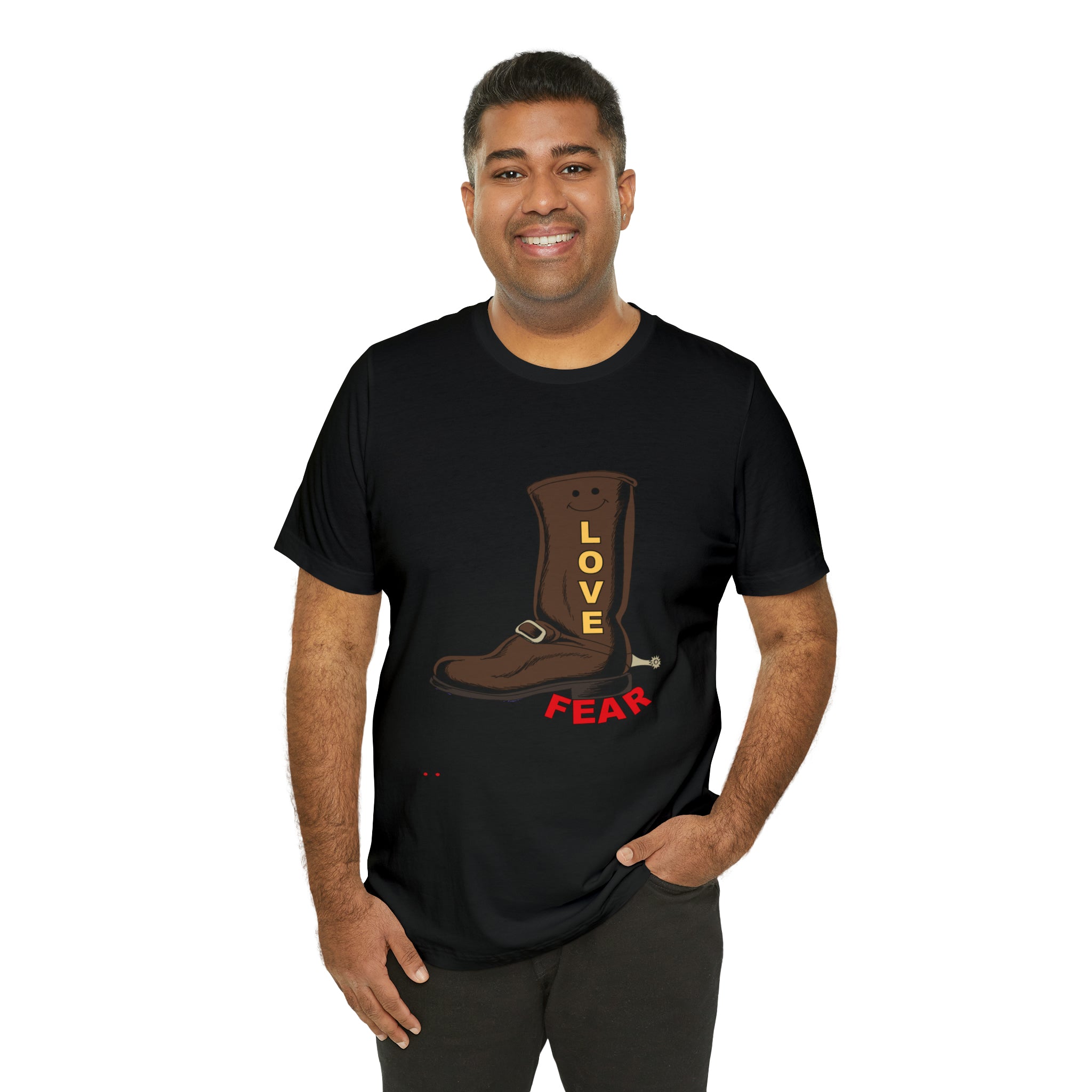 Unisex Jersey Short Sleeve Tee. Love Over Fear