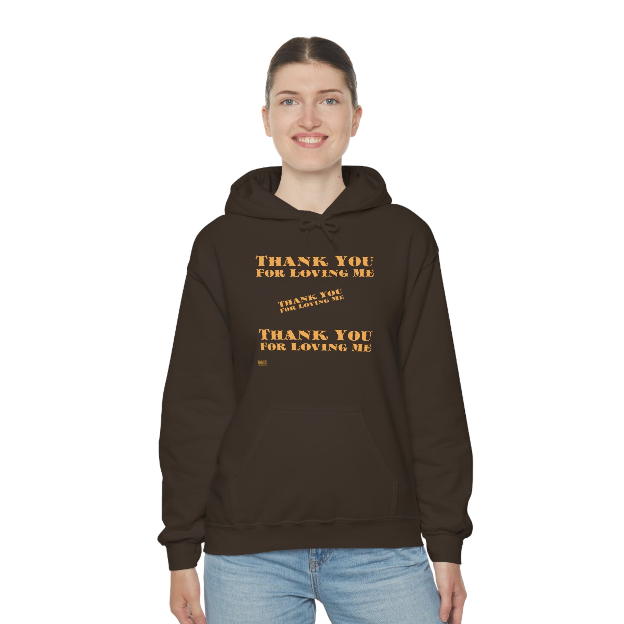 Unisex Heavy Blend Hooded Sweatshirt...Thank You For Loving Me...Yel