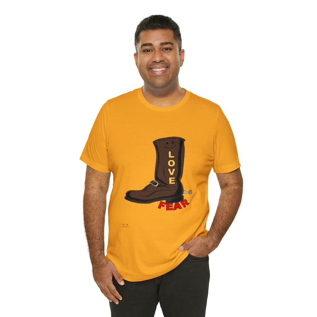 Unisex Jersey Short Sleeve Tee. Love Over Fear