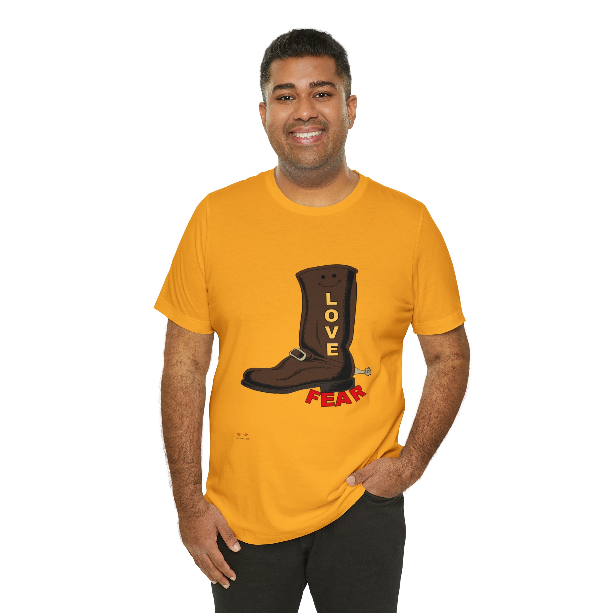 Unisex Jersey Short Sleeve Tee. Love Over Fear