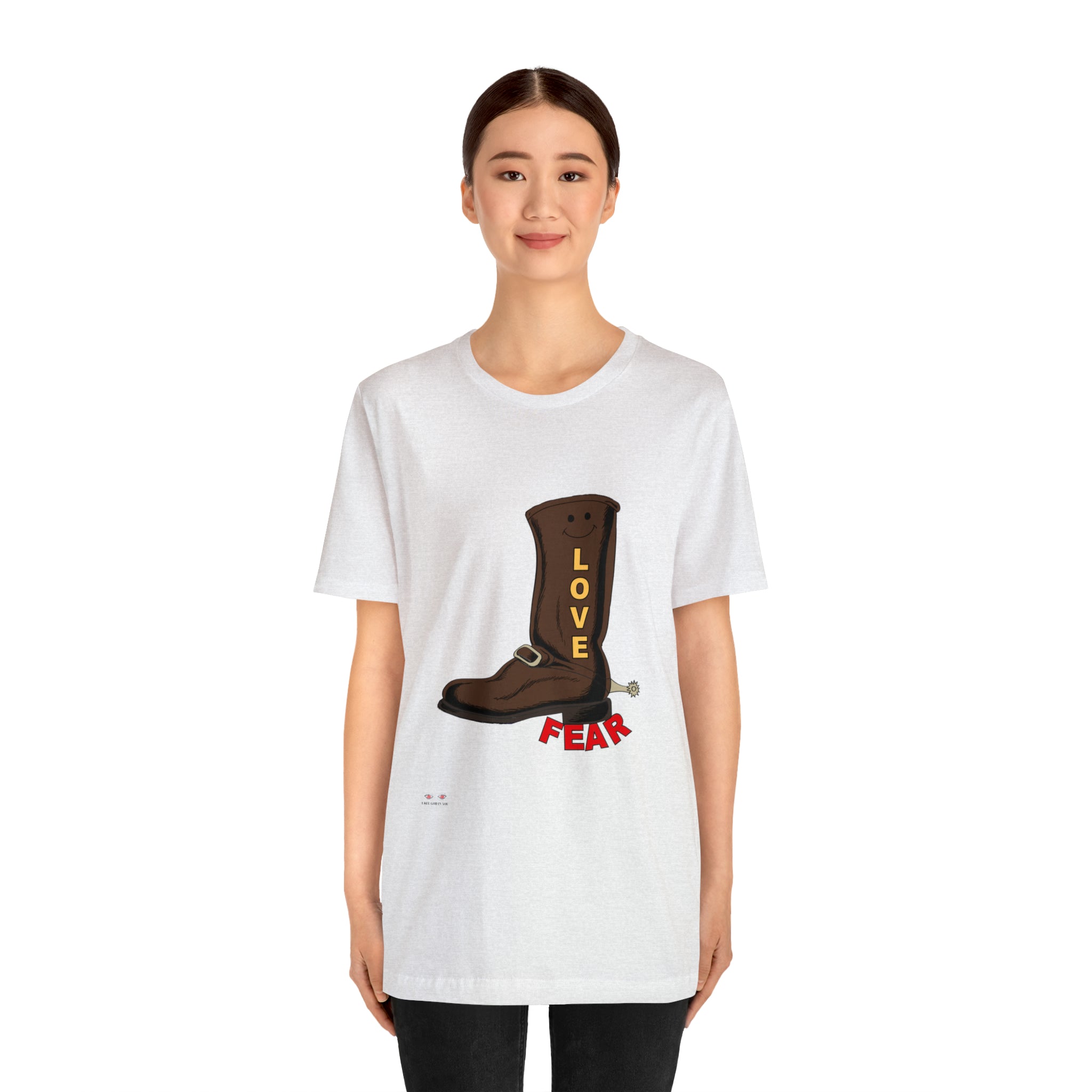 Unisex Jersey Short Sleeve Tee. Love Over Fear
