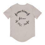 Men's Jersey Curved Hem Tee...Sometimes My Music Is Silence