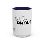 Make Jesus Proud Accent Coffee Mug — Inspirational Christian Coffee Cup