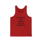 Faith Message Tank Top — "Sometimes God Answers By Not Answering" Spiritual Inspirational Tank