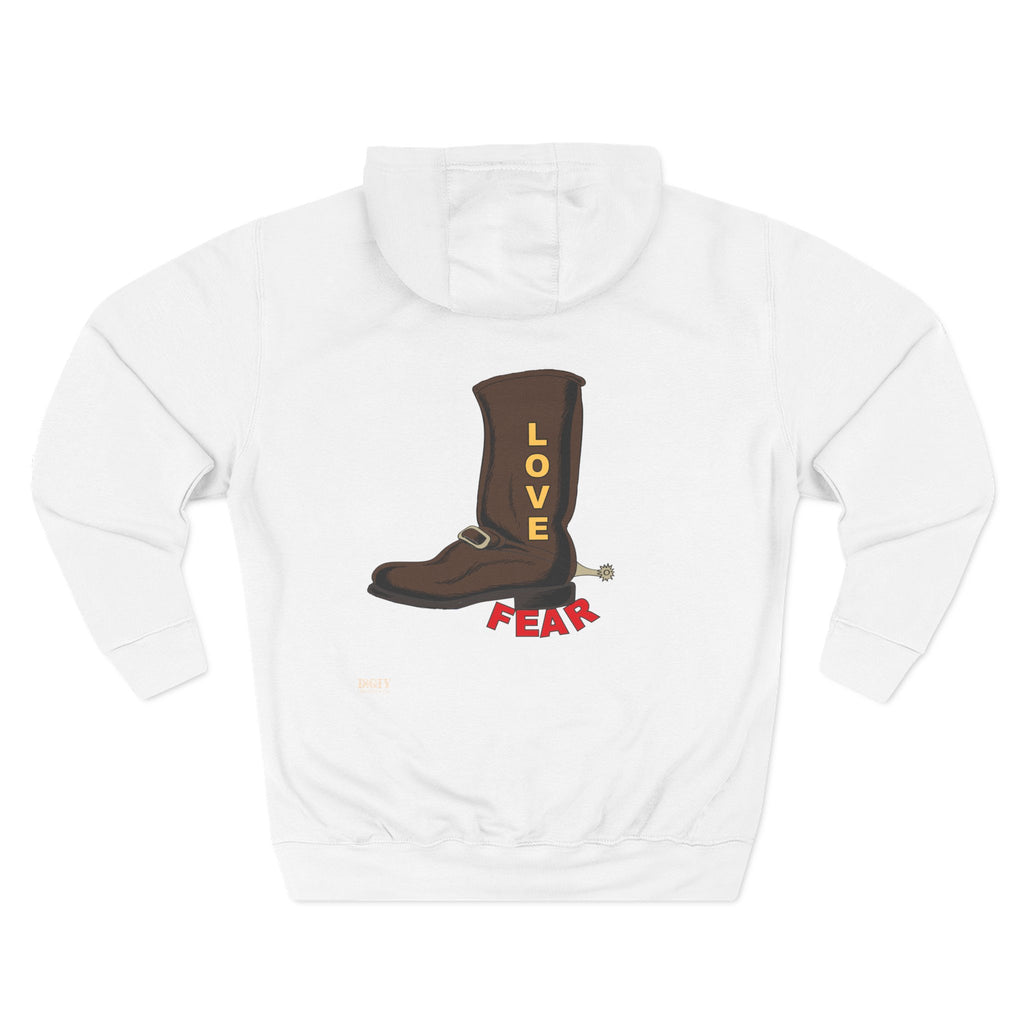 Fleece Hoodie Love Over Fear