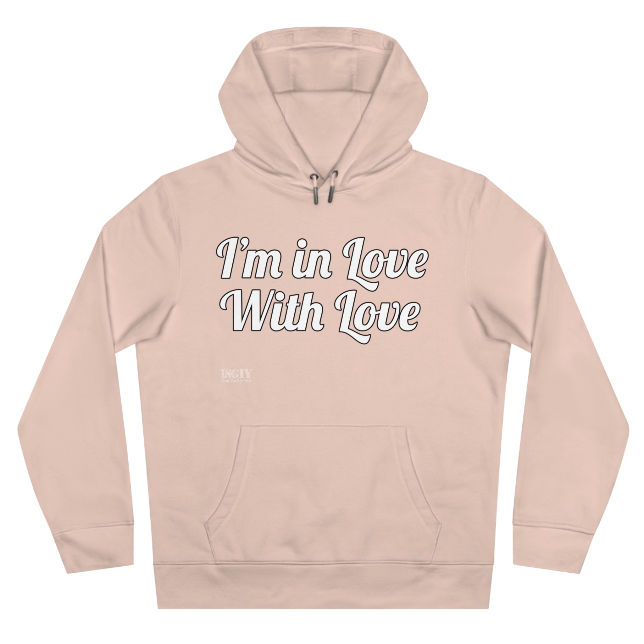King Hooded Sweatshirt.....I'm in Love With Love....Whi