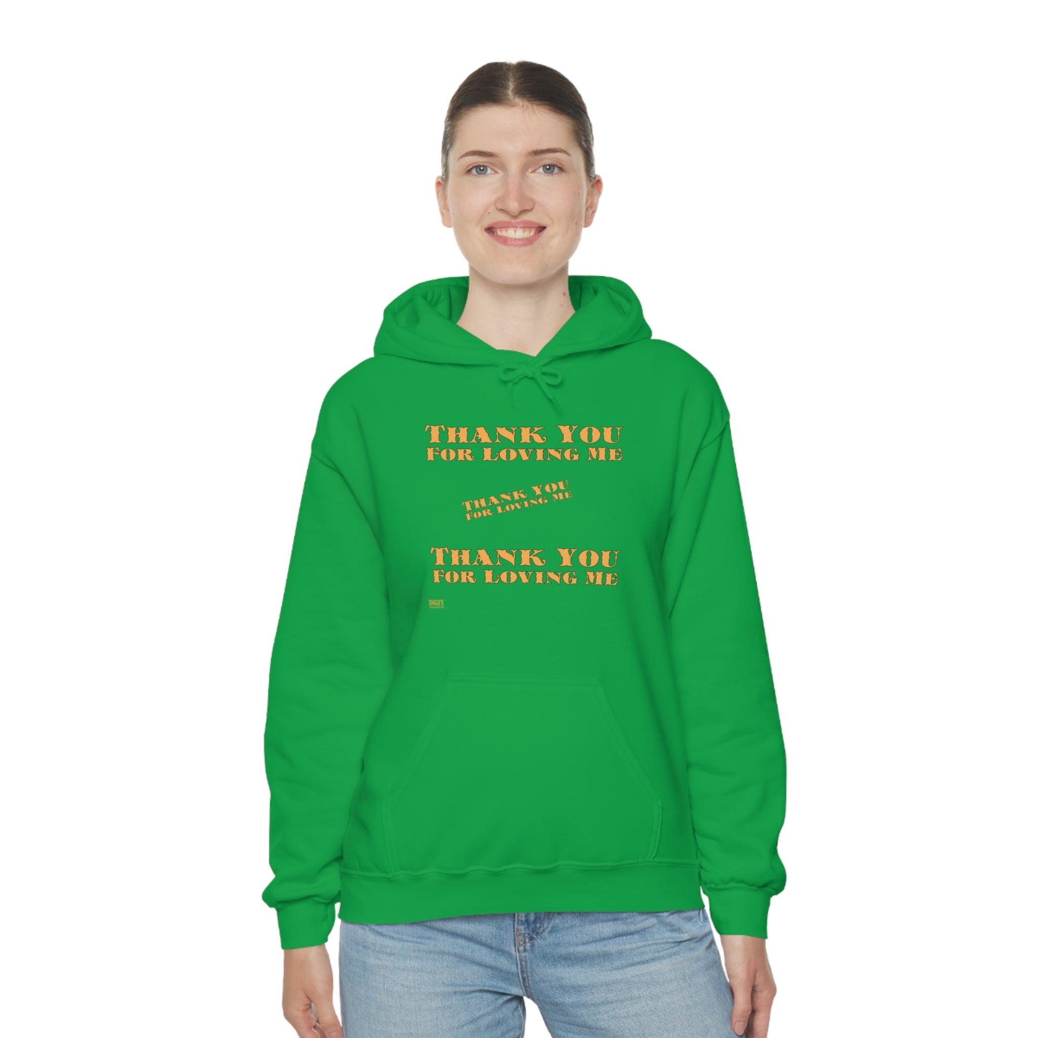 Unisex Heavy Blend Hooded Sweatshirt...Thank You For Loving Me...Yel