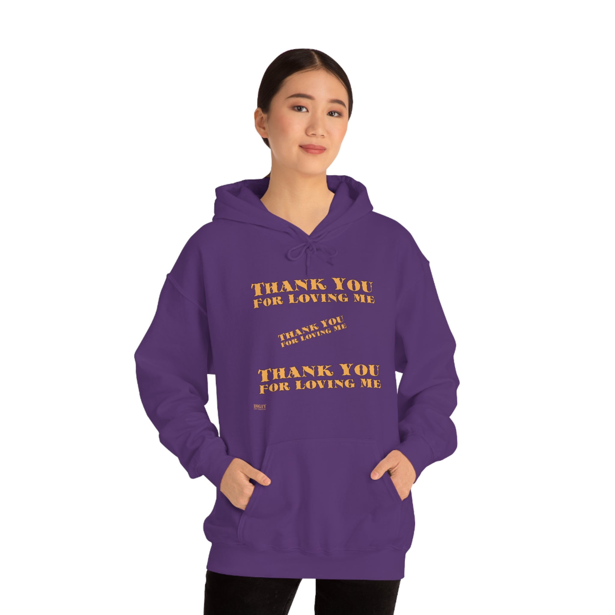 Unisex Heavy Blend Hooded Sweatshirt...Thank You For Loving Me...Yel