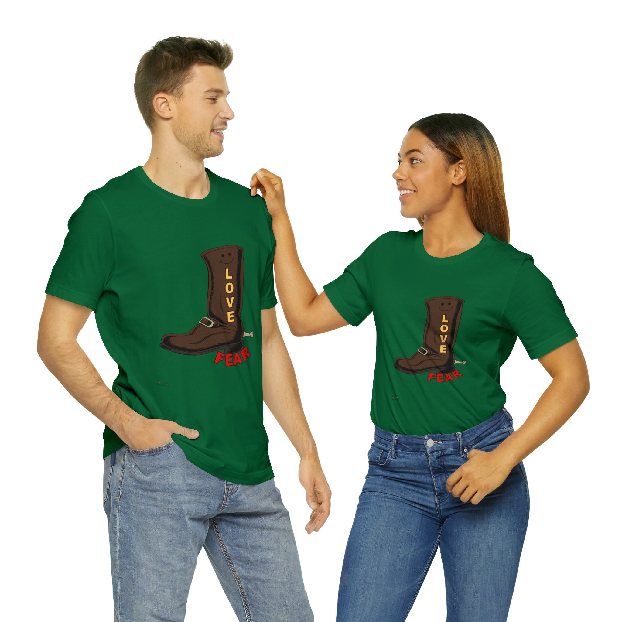 Unisex Jersey Short Sleeve Tee. Love Over Fear