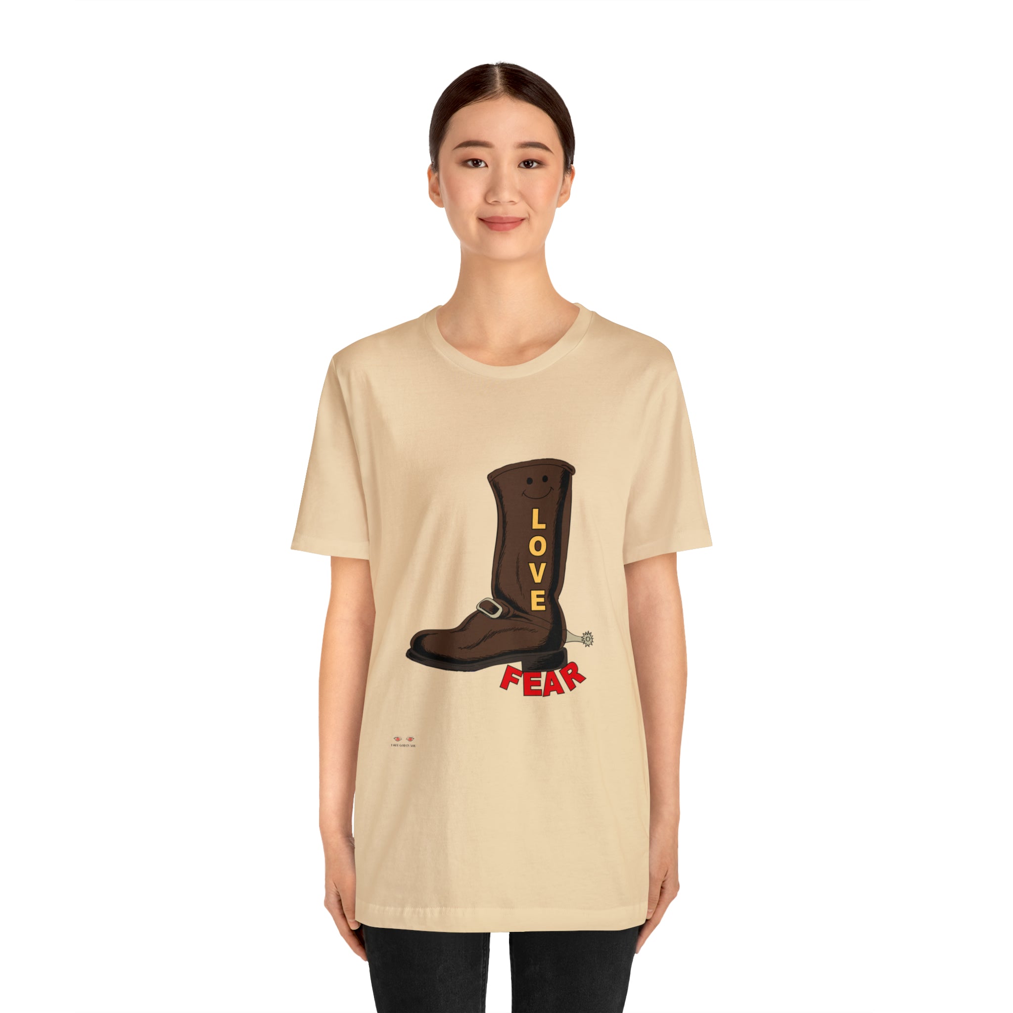 Unisex Jersey Short Sleeve Tee. Love Over Fear